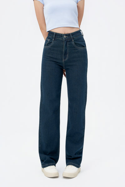 Cosmic Blue Dad Fit Straight Jeans