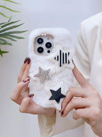 Starry Fur Charm Iphone Cover