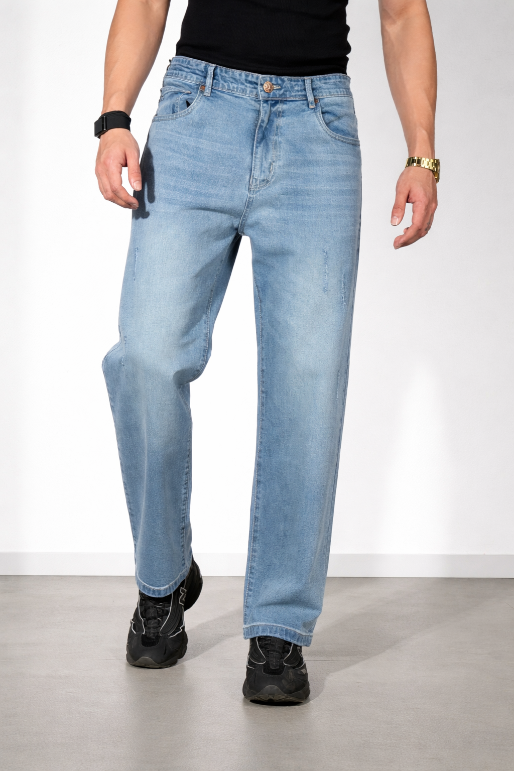 Old Stone Blue Straight Fit Jeans