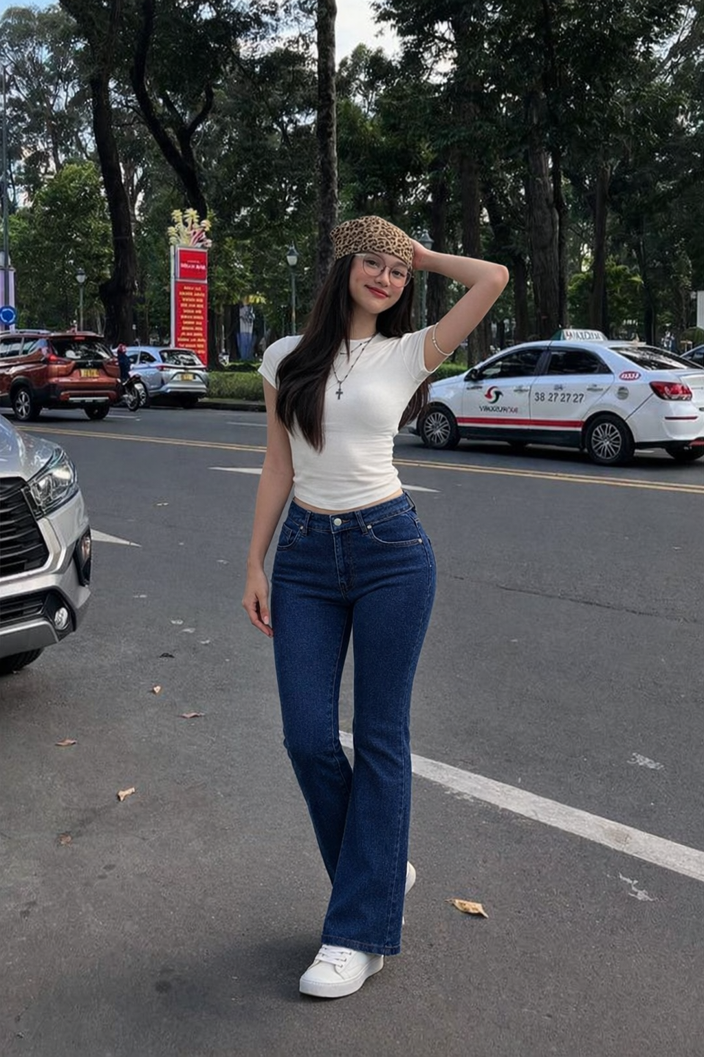 Dark Blue Bootcut Flare Jeans