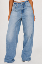 Cold Blue Fade Wide Leg Jeans