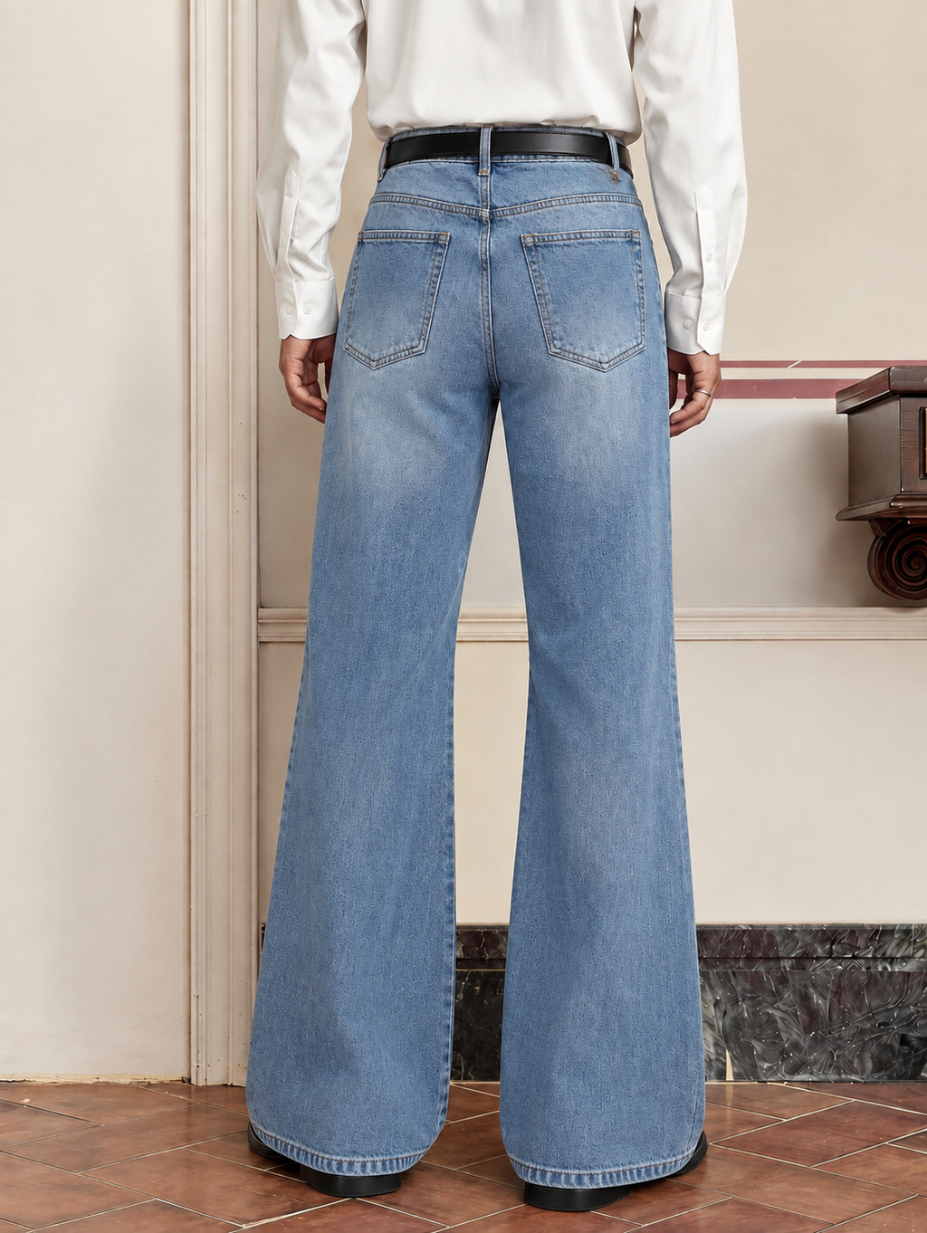 Vintage Sky Flare Leg Jeans