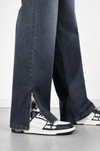 Cipher Black Loose Straight Fit Jeans