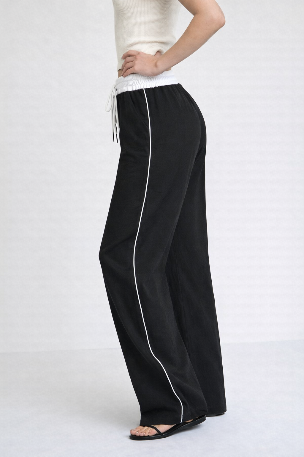 Drawstring Wide Leg Pants