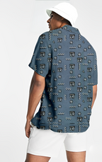 African culture print short sleeve shirt
