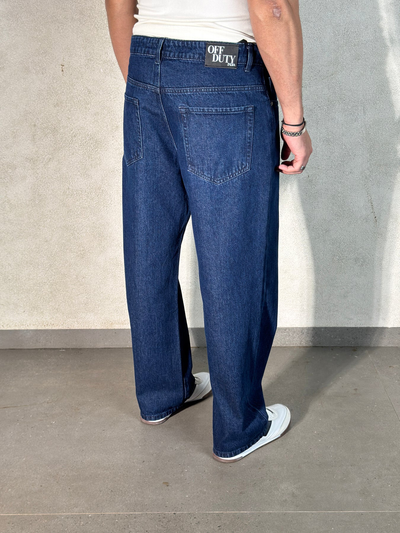 Air Force Blue Baggy Fit Rigid Jeans