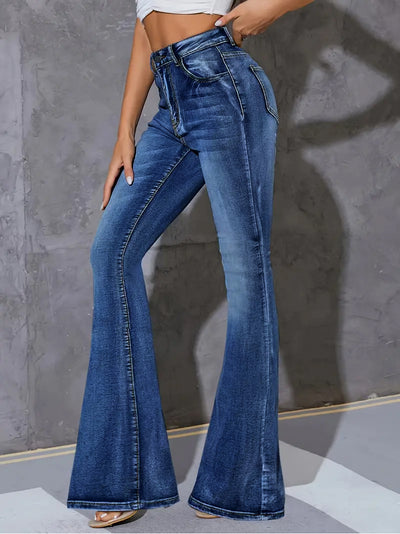 Blue Sturdy Wash Flare Bootleg Jeans