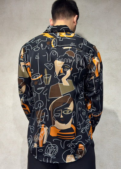 Face of Art Print Full Sleeves Shirt