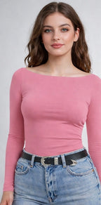 Backless Long Sleeve Top