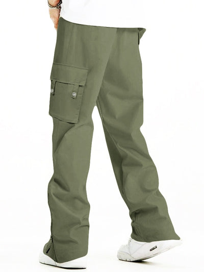 Flap Pocket Side Zipper Cargo Pant