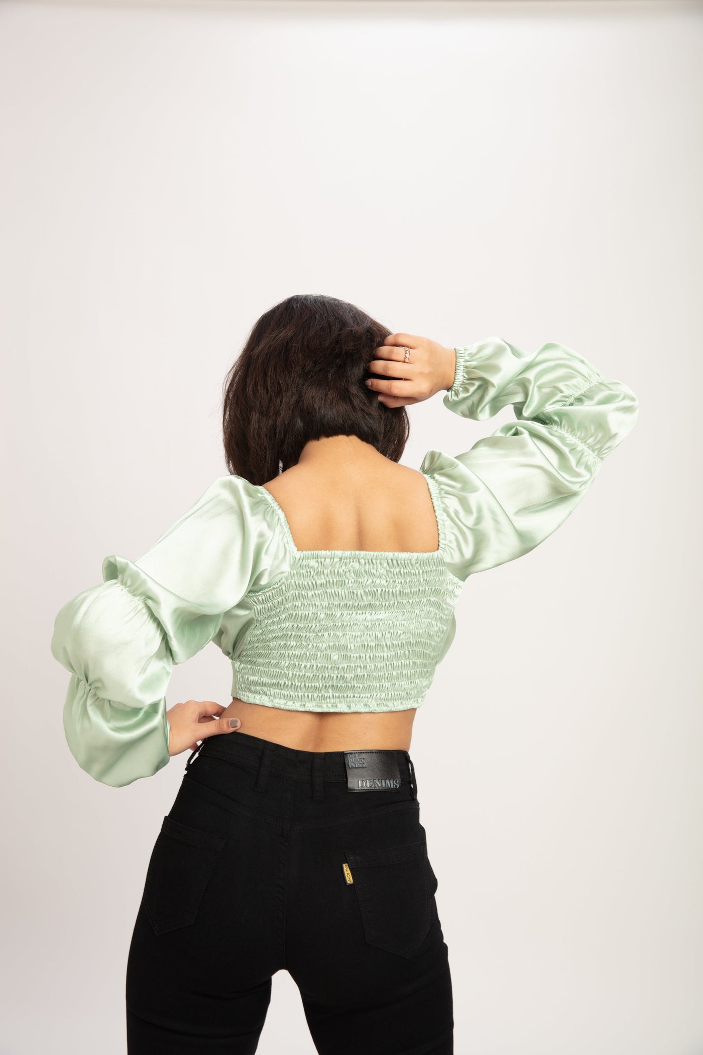 Princess Sage Green Tiered Sleeves top