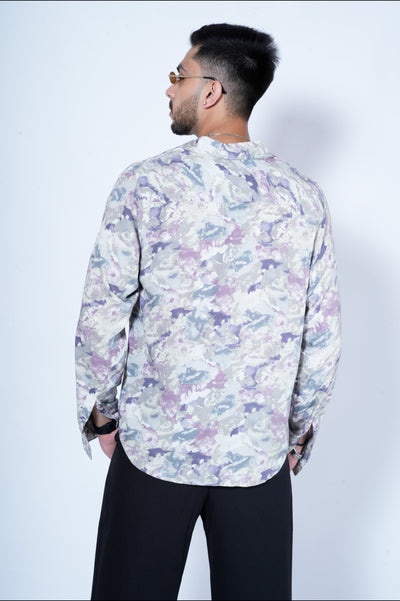 Blended Bloom Print Full Sleeves Shirt