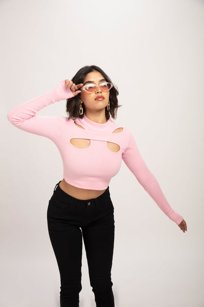 Pinky Butterfly Cut out top