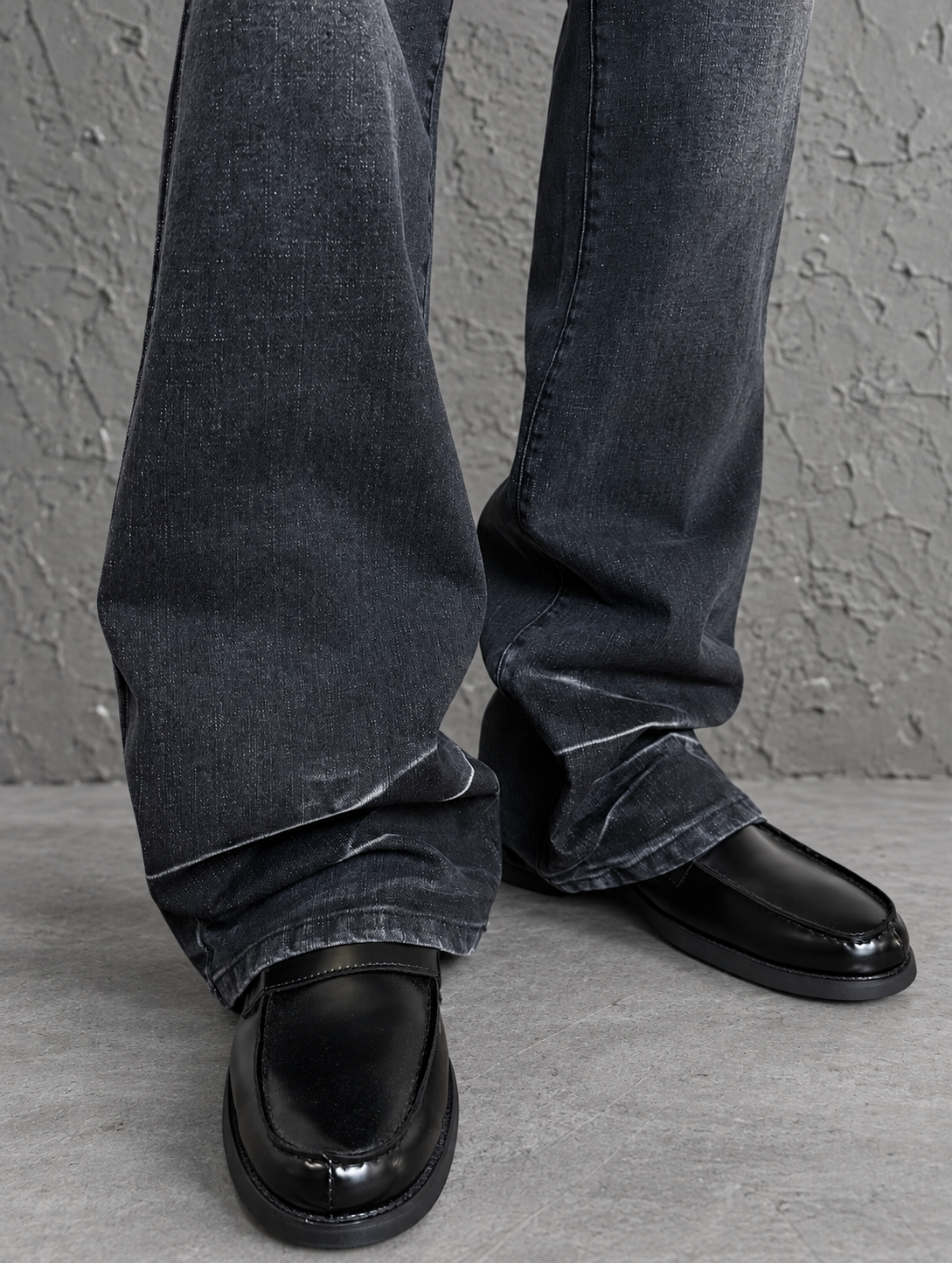 Royal Black Slim Bootcut Jeans