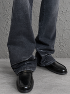 Royal Black Slim Bootcut Jeans