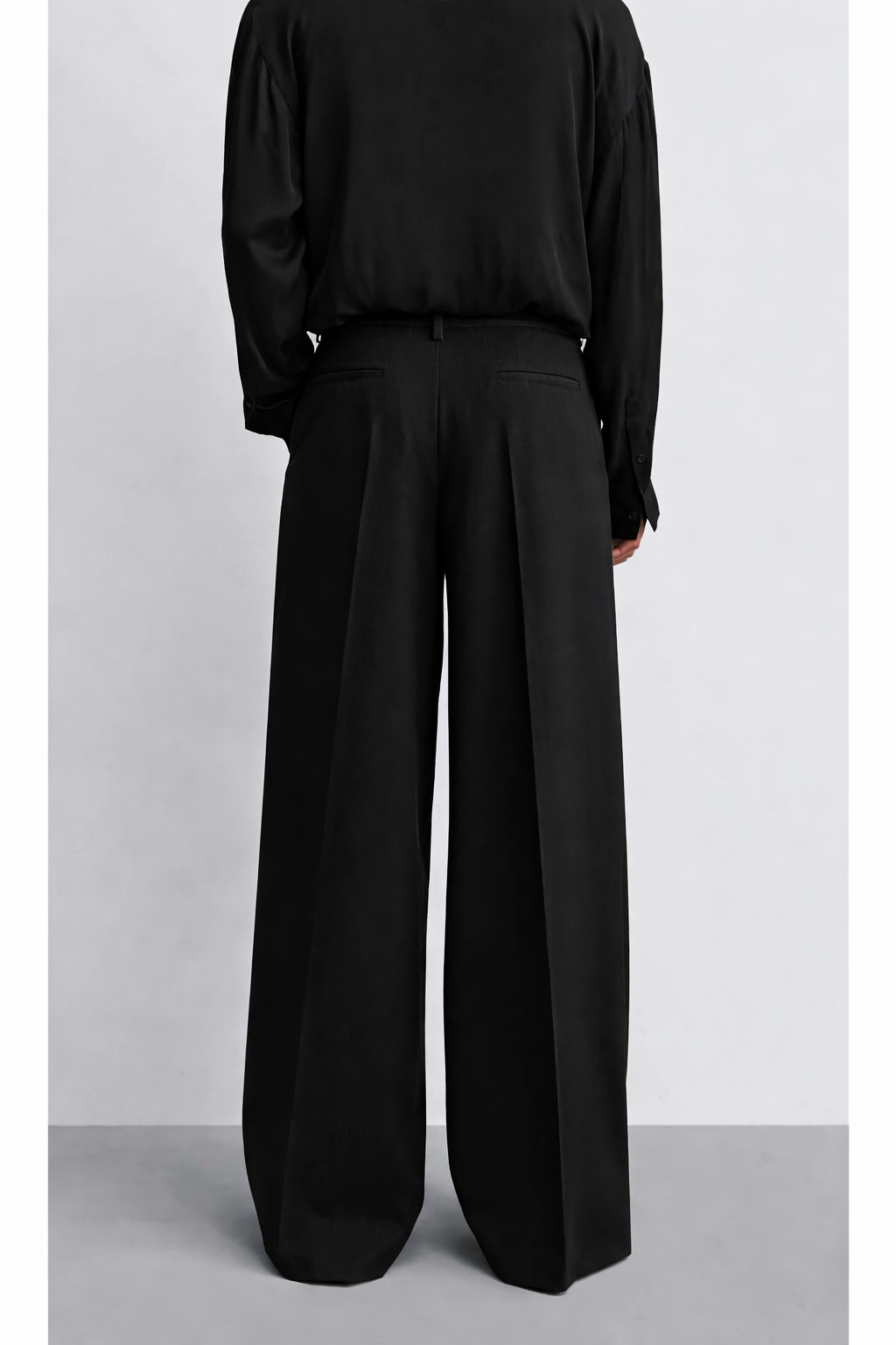 High Profile Pleat Straight Leg Trousers