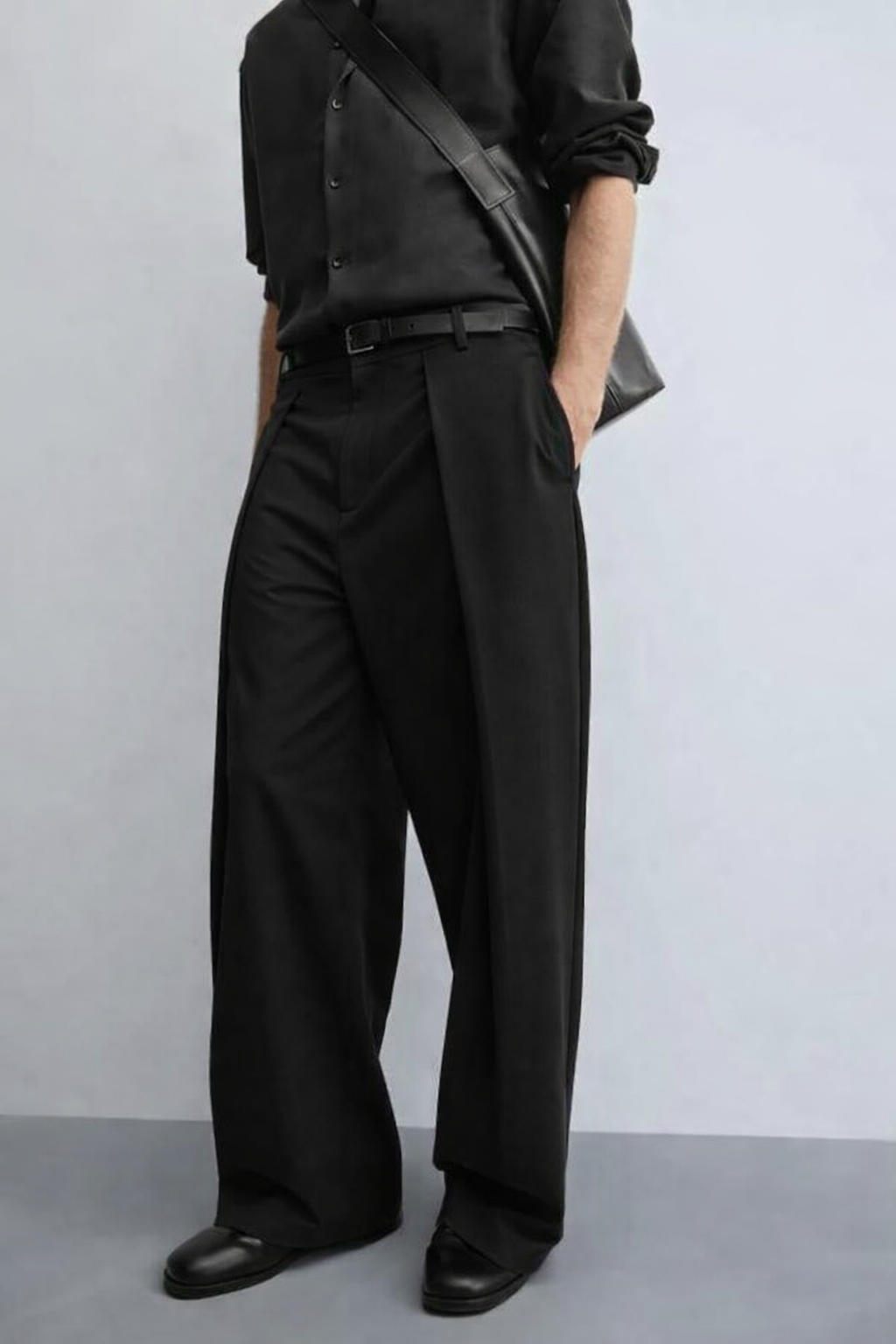 High Profile Pleat Straight Leg Trousers
