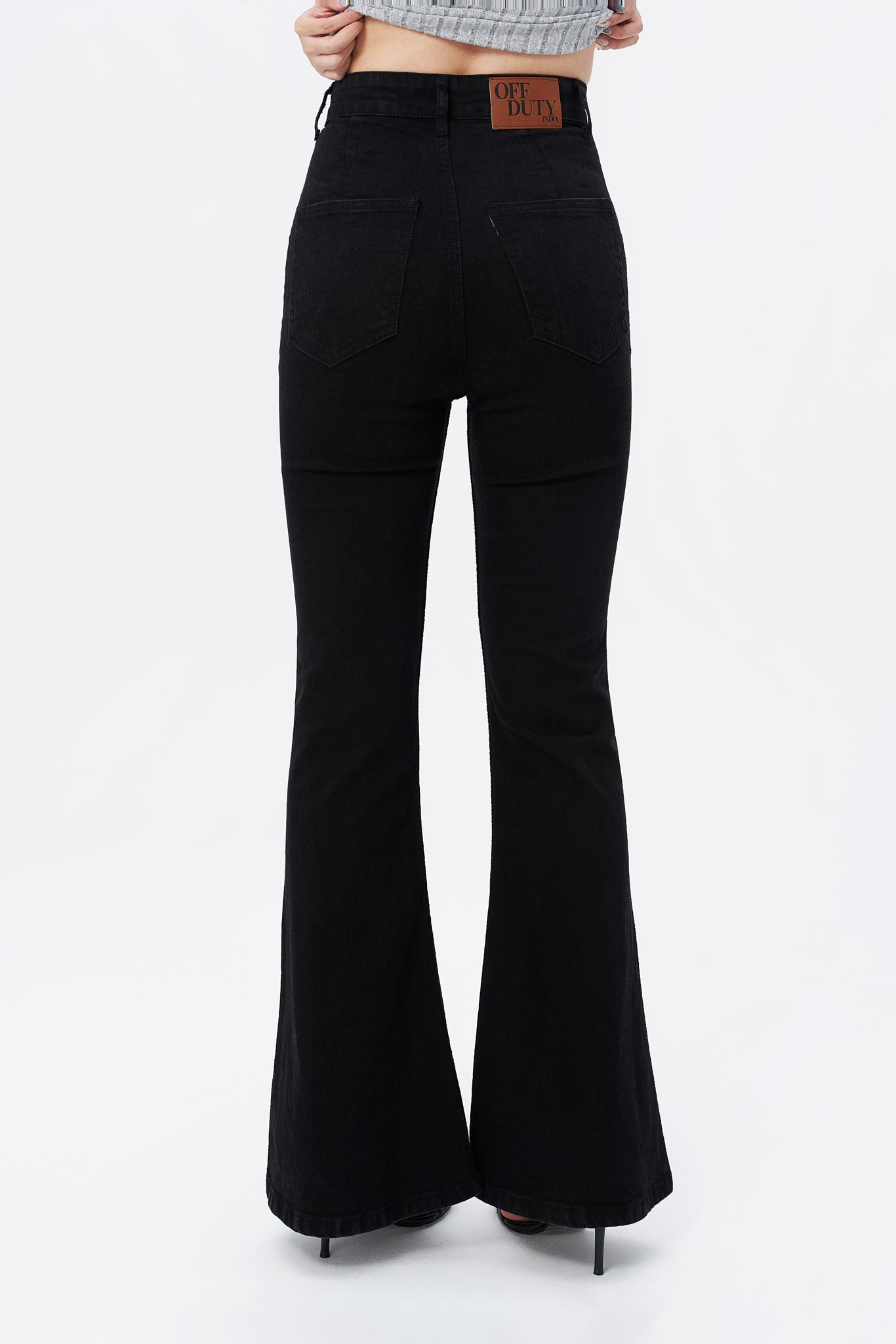 Black Ultra High Rise Flare Jeans