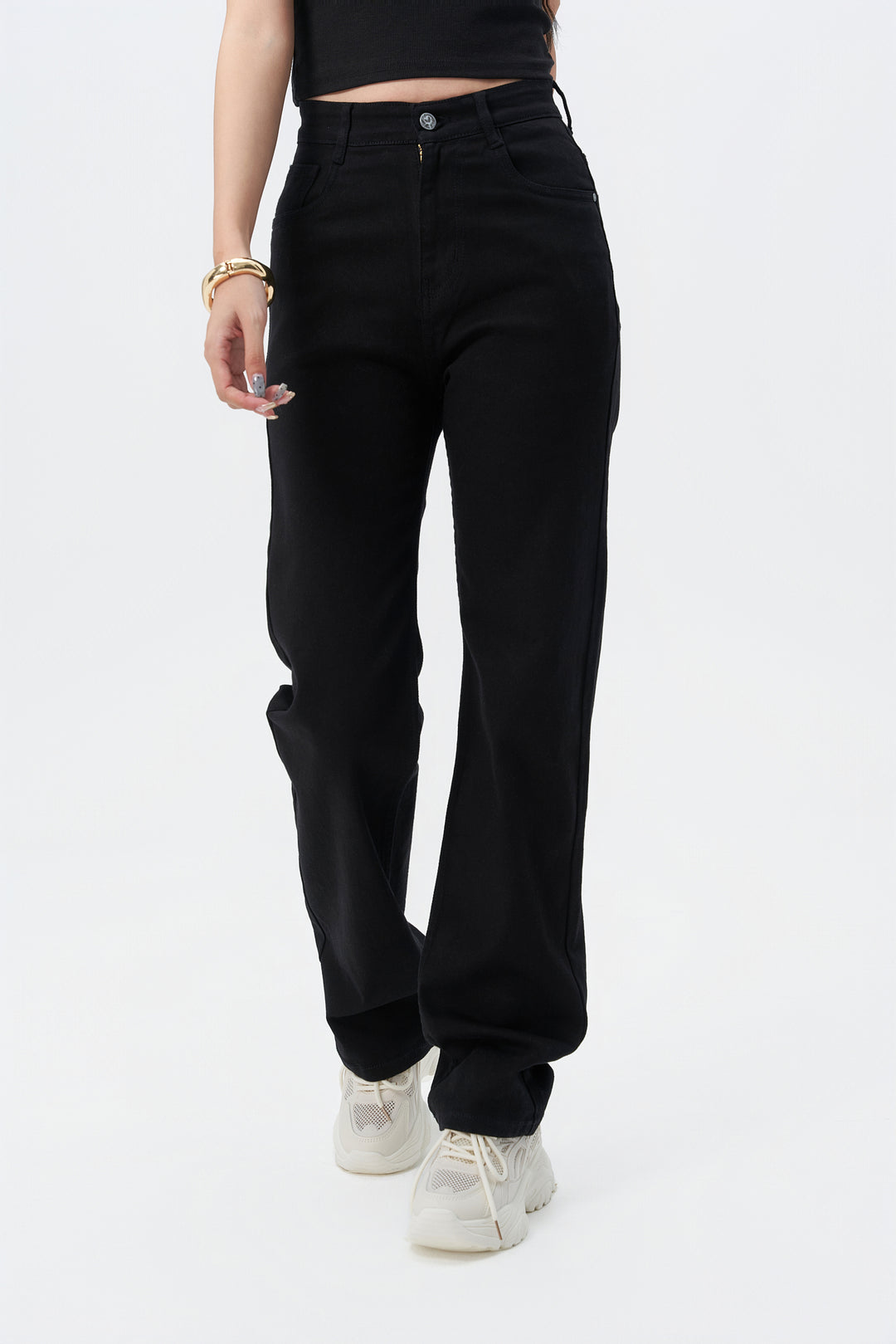 Blackish Straight Leg Jeans Rise Straight Leg Jeans OFFDUTY