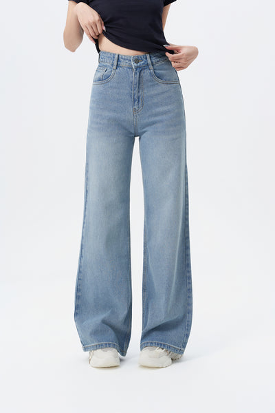 Bling Bleach Wide Leg Jeans
