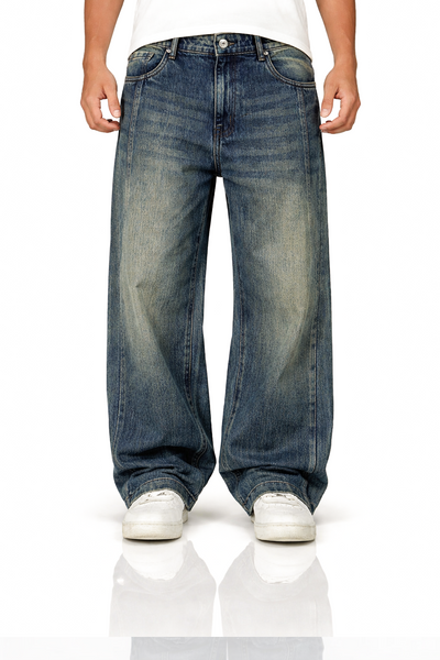 Blue Tinted Super Baggy Jeans