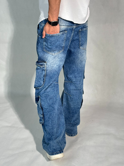 Blue Surge Wide Leg Cargo Jeans