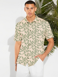 Boho Green print Short Sleeve Shirt