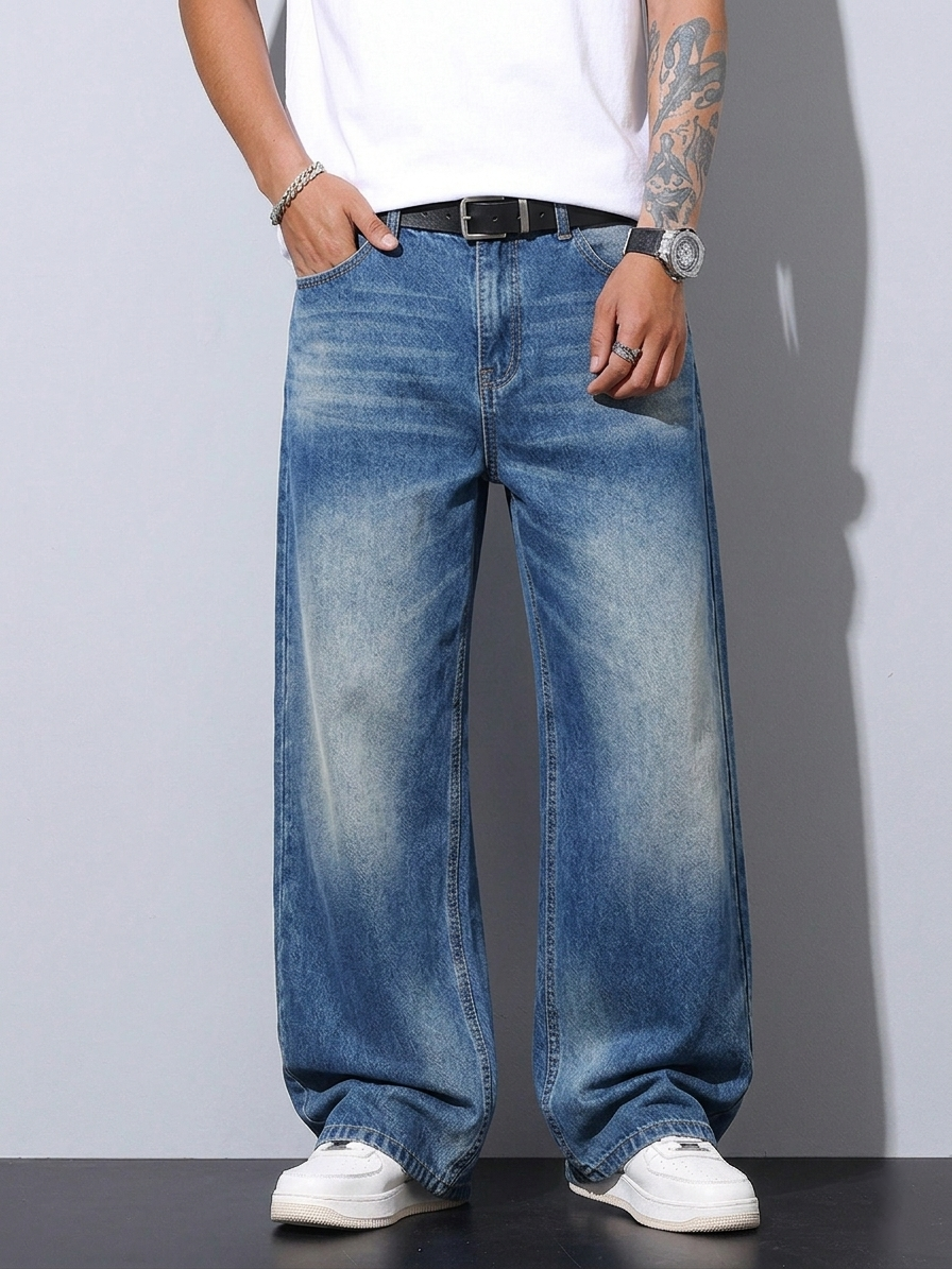 Broken Blue Super Baggy Jeans