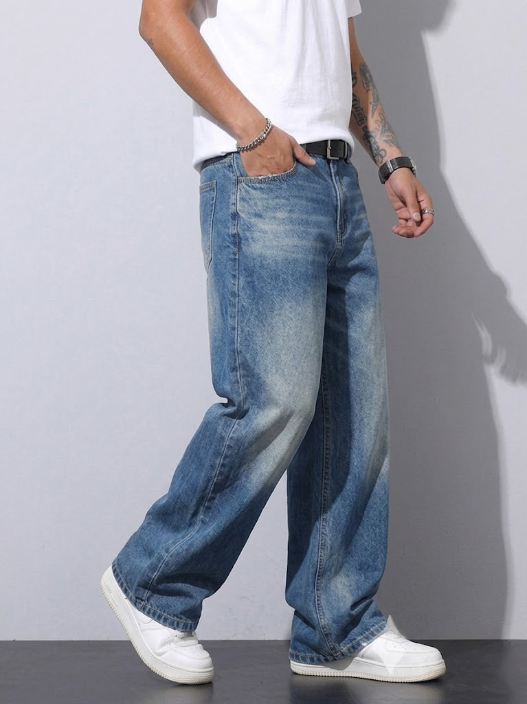 Broken Blue Super Baggy Jeans
