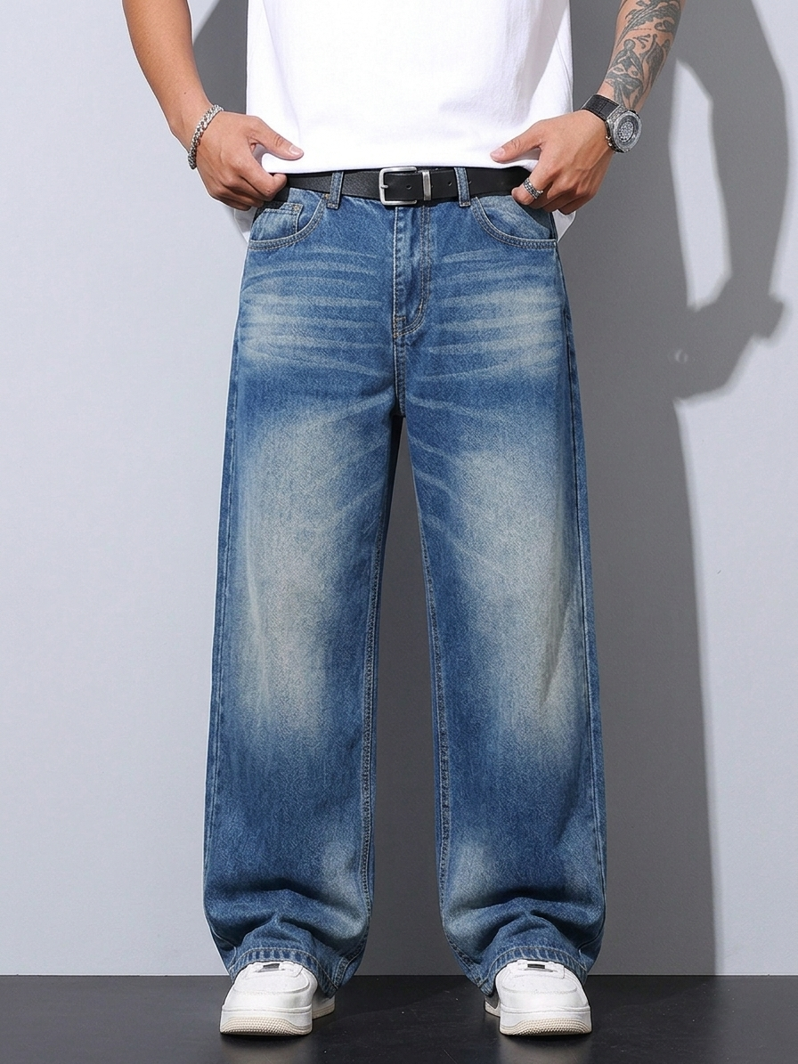 Broken Blue Super Baggy Jeans