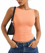 Soft Backless Boat Neck Tank Top