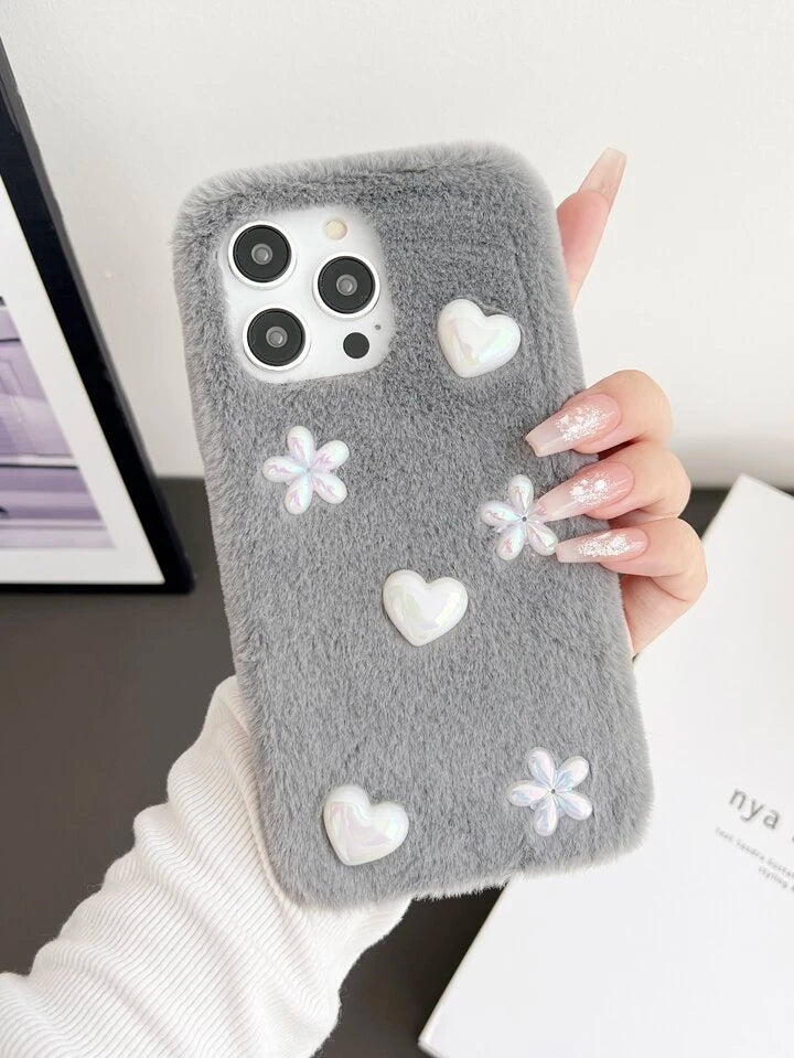 Soft Fur 3D Charm Iphone Cover