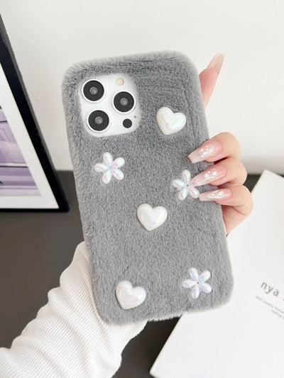 Soft Fur 3D Charm Iphone Cover