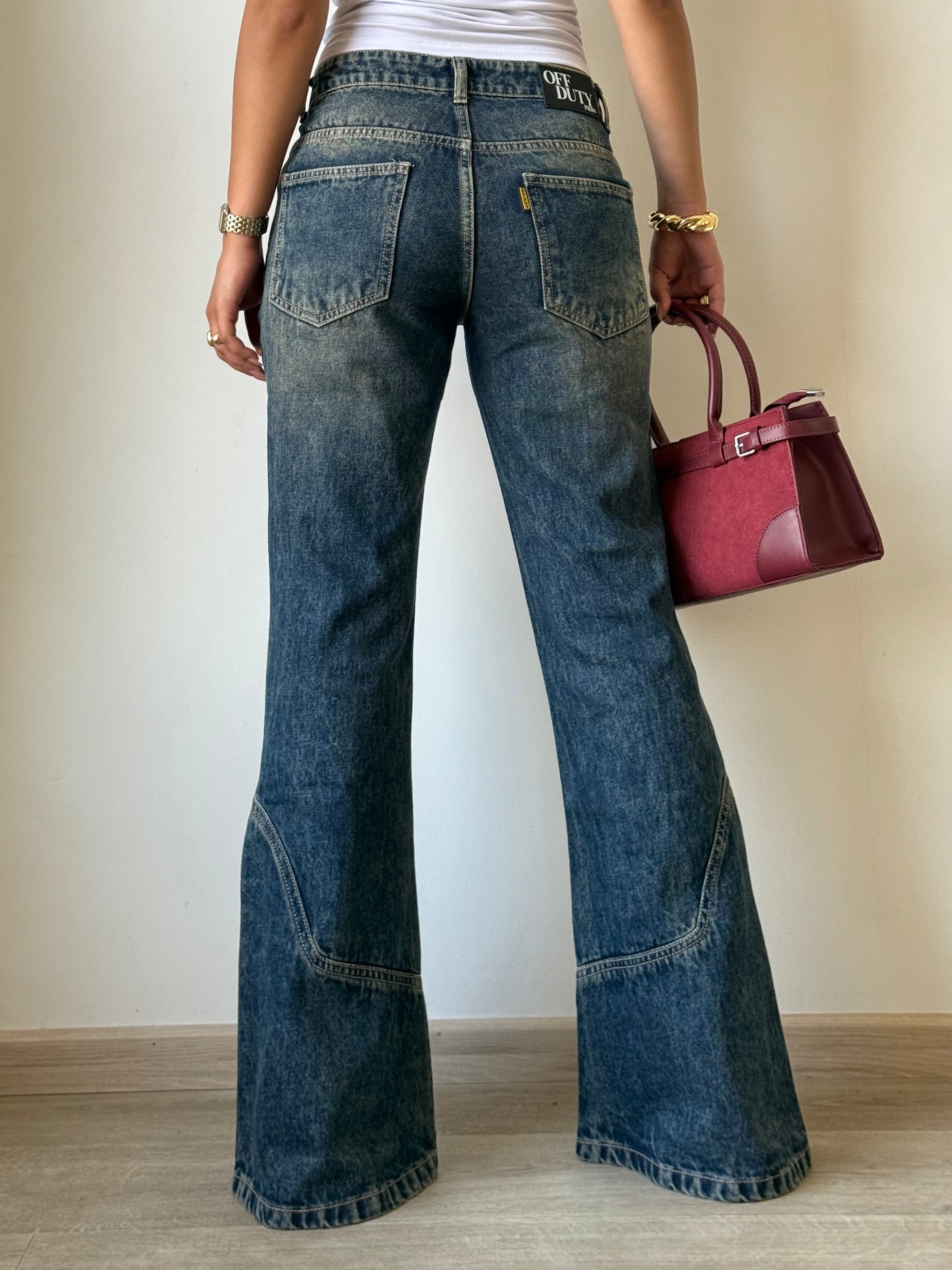 Retro Old School Flare Bootleg Jeans