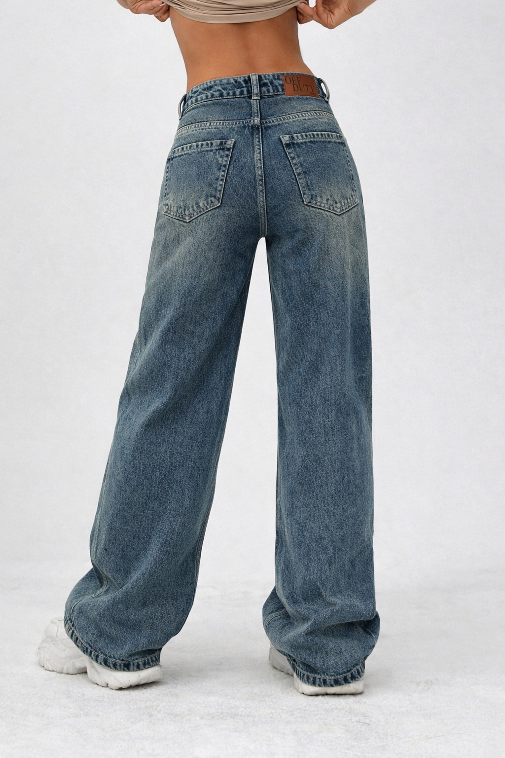 Rust Dusk Fade Wide Leg Jeans