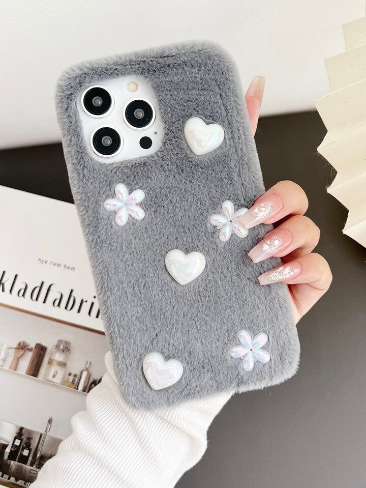 Soft Fur 3D Charm Iphone Cover