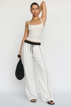Drawstring Wide Leg Pants