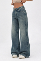 Rust Dusk Fade Wide Leg Jeans