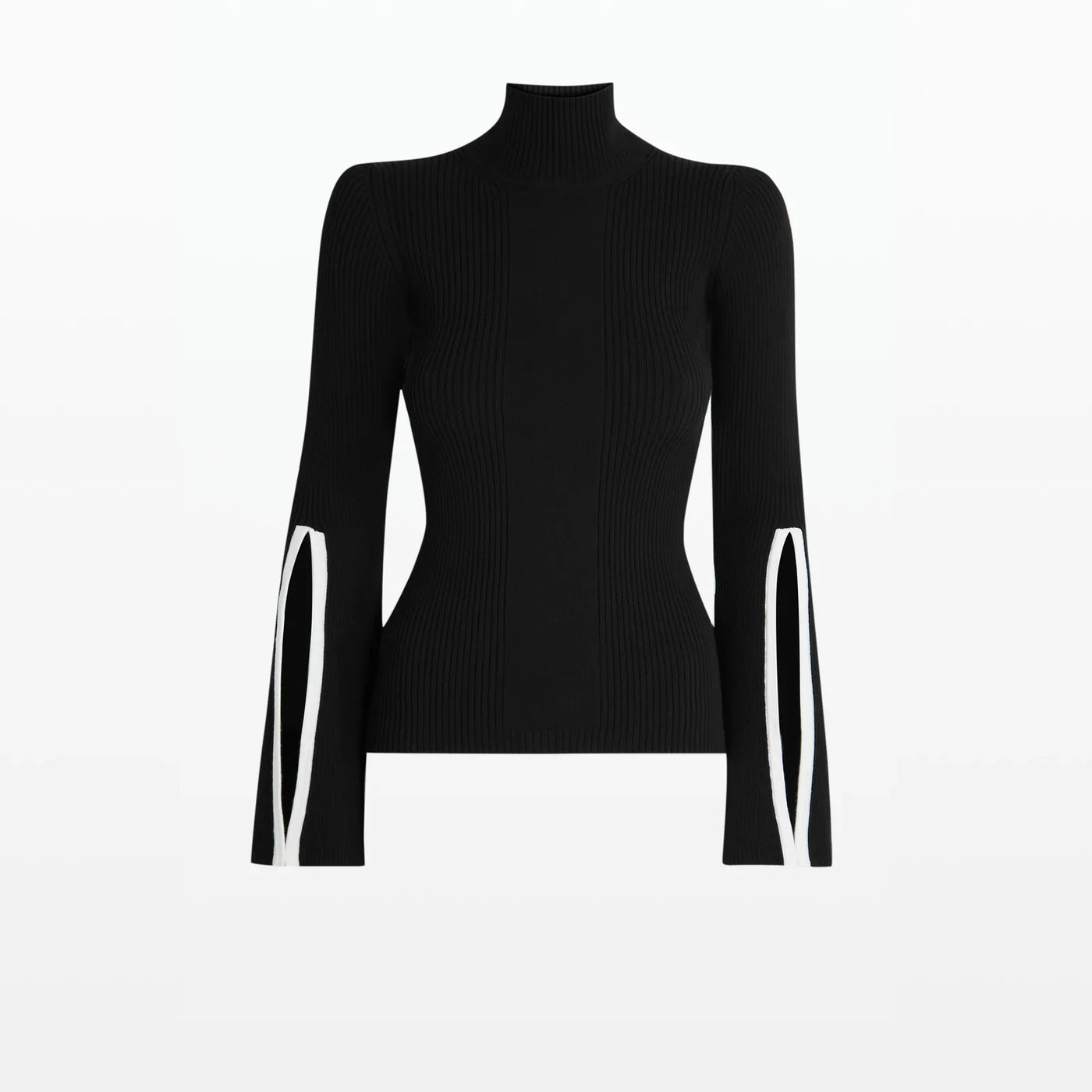 Hold My Hand Slit Bell Sleeve Rib Top