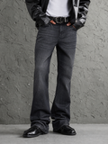 Royal Black Slim Bootcut Jeans