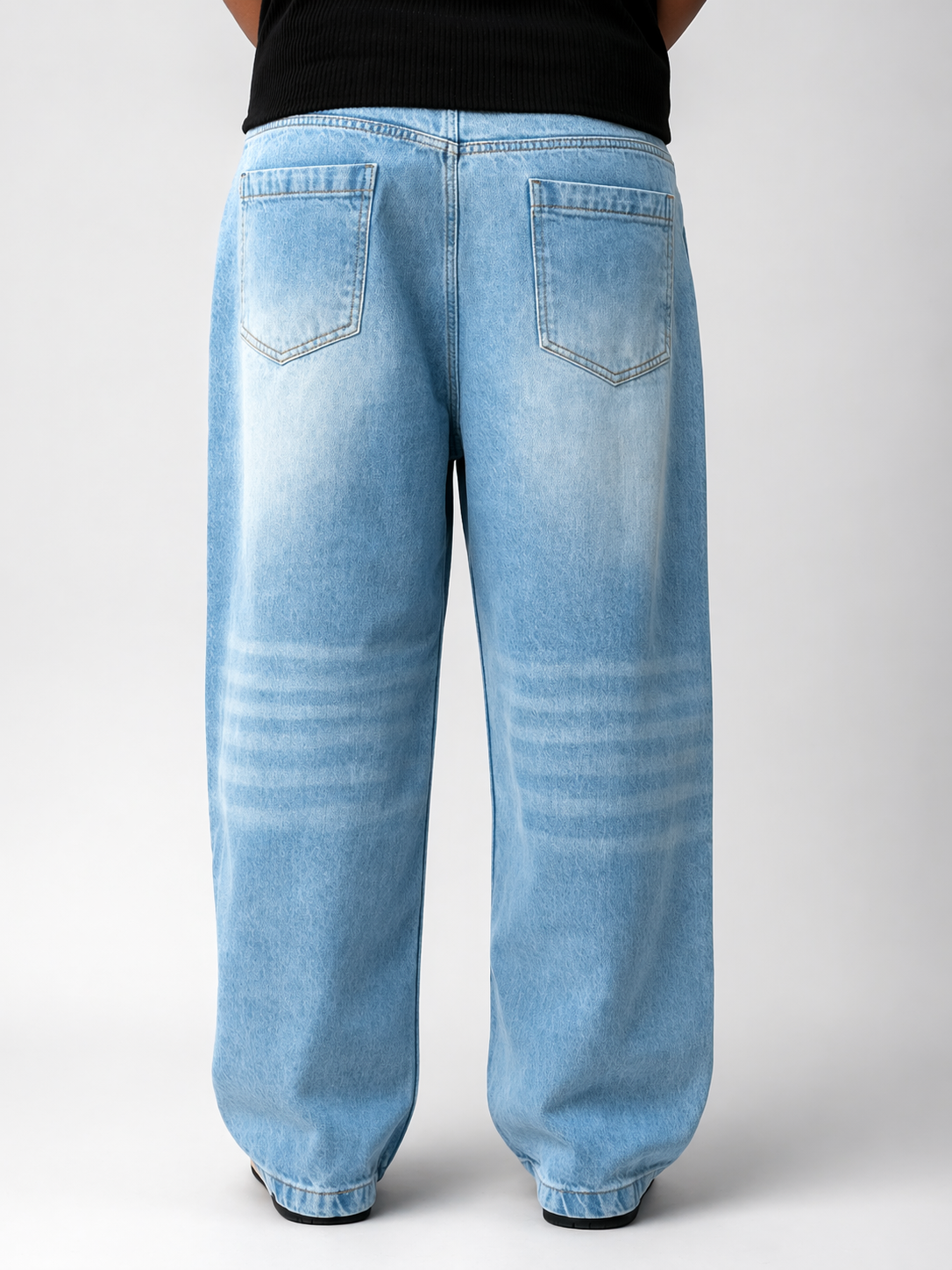 Silver Blue Profile Super Baggy Jeans