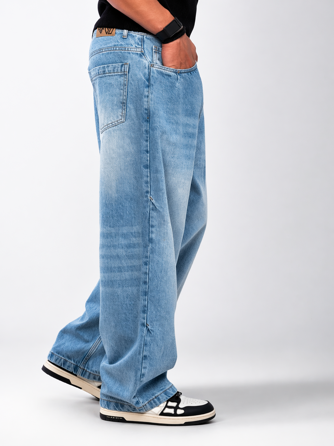 Silver Blue Profile Super Baggy Jeans