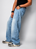 Silver Blue Profile Super Baggy Jeans
