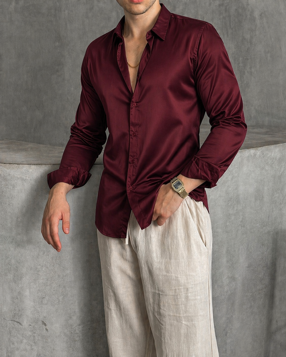 After Hours Satin Shirt - Image 3