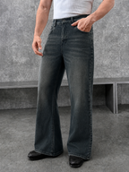 Grunge Wash Bootcut Jeans