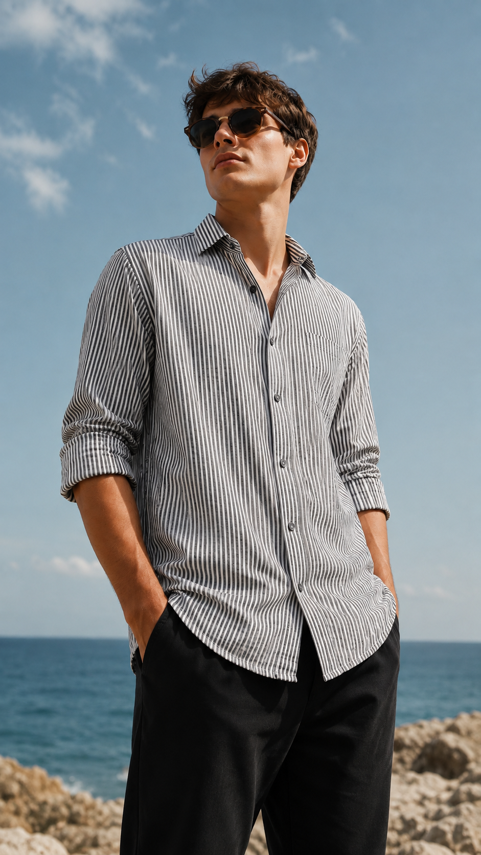 Smart Stripe Relaxed Fit Shirt