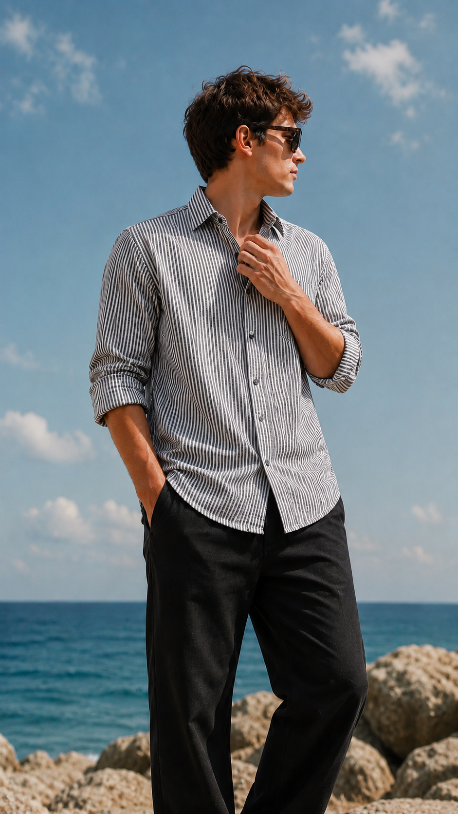 Smart Stripe Relaxed Fit Shirt
