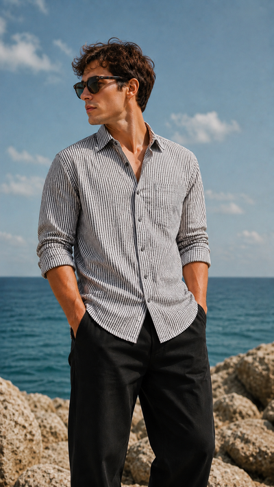 Smart Stripe Relaxed Fit Shirt