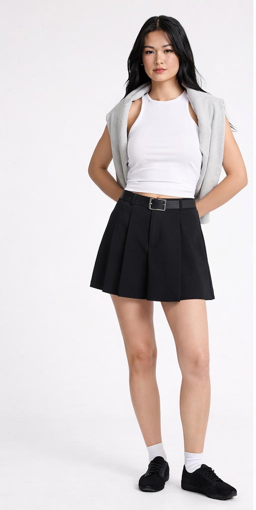 Pleat And Play Skorts