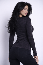 Sheer Skin Full Sleeve Fitted T-Shirt